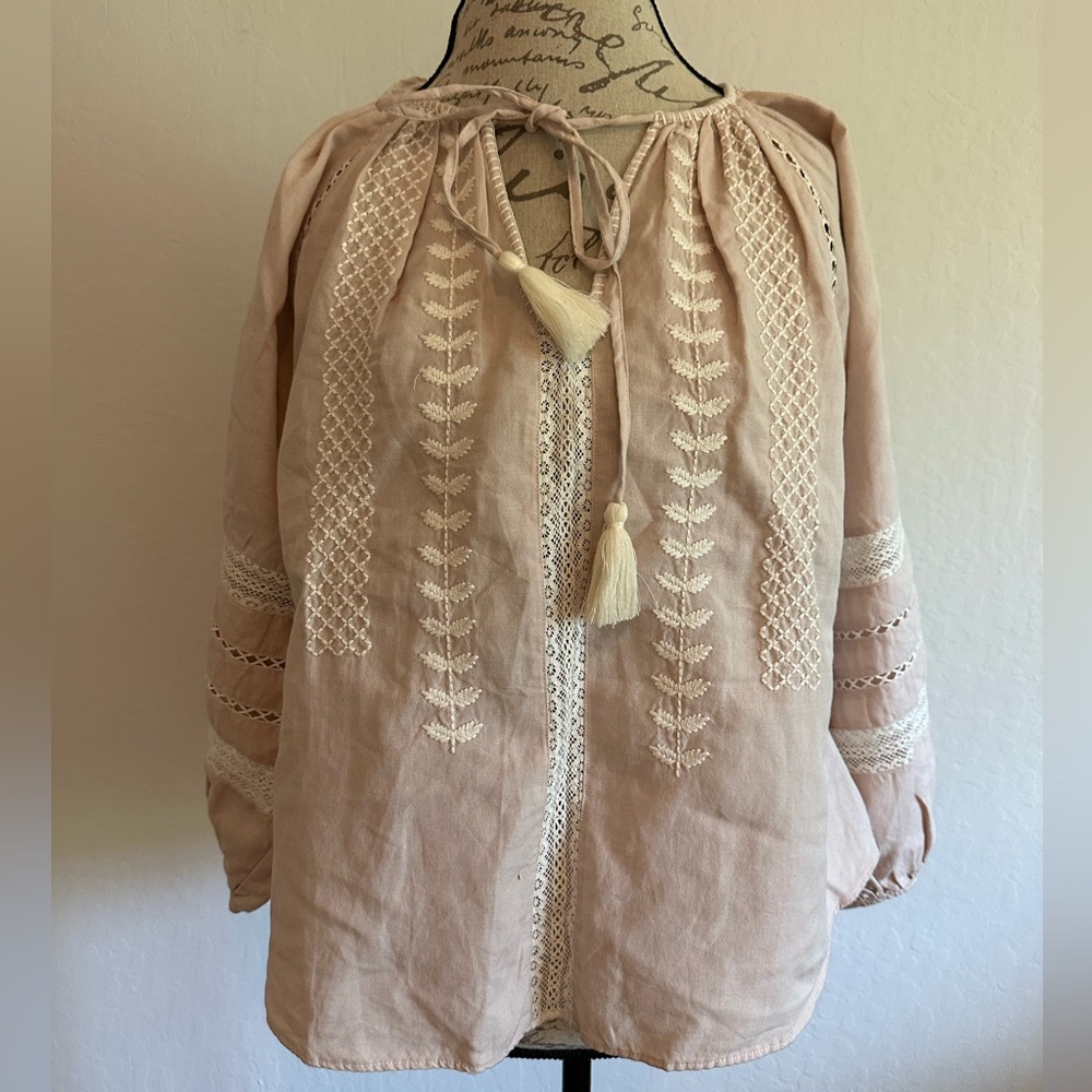 Mango Summer Linen Blend Top